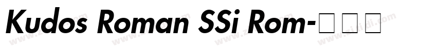 Kudos Roman SSi Rom字体转换 Kudos Roman SSi Rom字体转换